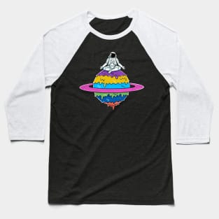 Astronaut and melted planet Baseball T-Shirt